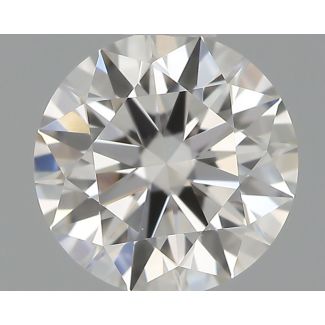 0.55 Carat Round H VVS2 EX GIA Natural Diamond