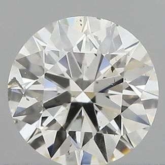 0.59 Carat Round H SI2 EX IGI Natural Diamond