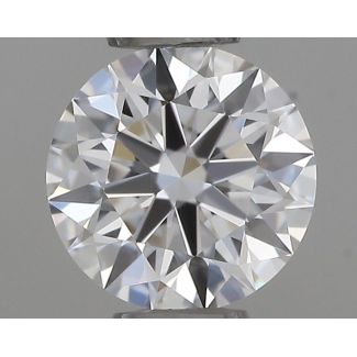 0.36 Carat Round D VVS2 EX GIA Natural Diamond