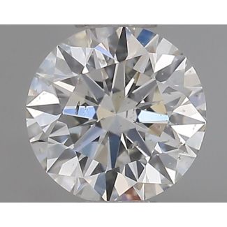 0.70 Carat Round H SI1 EX GIA Natural Diamond