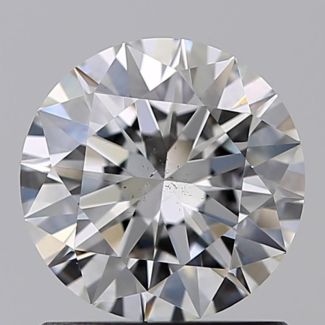 0.96 Carat Round F SI1 EX GIA Natural Diamond