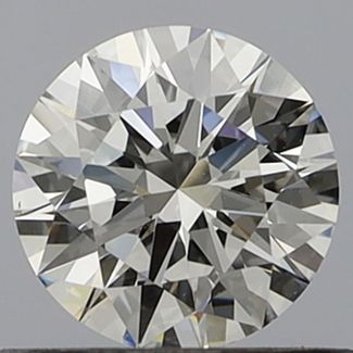 0.57 Carat Round E VVS1 EX GIA Natural Diamond