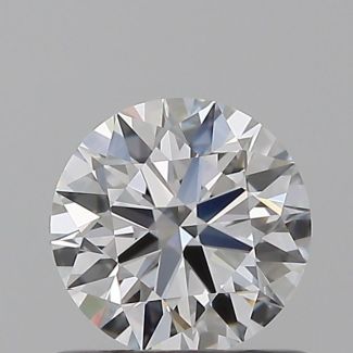 0.59 Carat Round D VVS1 EX GIA Natural Diamond