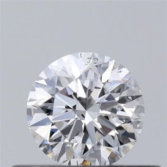 0.37 Carat Round D SI2 VG EX GIA Natural Diamond