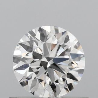 0.58 Carat Round H VS2 EX GIA Natural Diamond