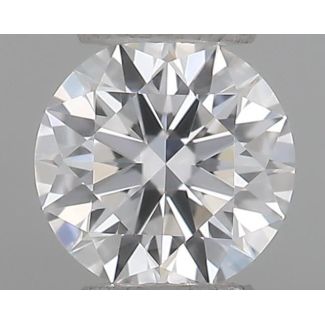 0.21 Carat Round D VVS2 EX GIA Natural Diamond