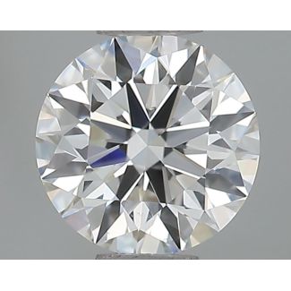 0.6 Carat Round F VS1 EX GIA Natural Diamond