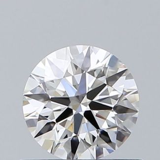 0.53 Carat Round F VVS2 EX GIA Natural Diamond