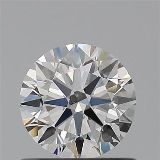 0.60 Carat Round F SI1 EX VG GIA Natural Diamond