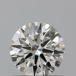 0.62 Carat Round H SI1 EX GIA Natural Diamond