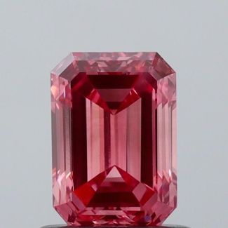 0.89 Carat Emerald Fancy Dark Reddish Red VVS1 - VG NONE Natural Diamond