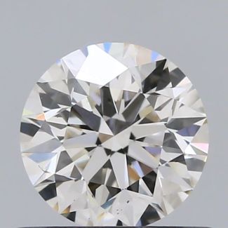 0.56 Carat Round I VS2 EX GIA Natural Diamond