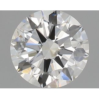 0.6 Carat Round H SI2 EX GIA Natural Diamond