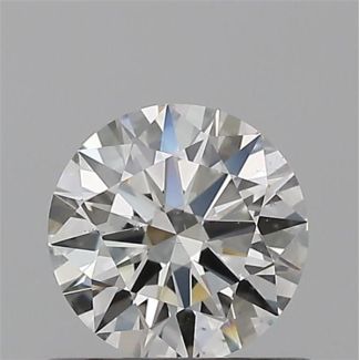 0.50 Carat Round H SI1 EX GIA Natural Diamond