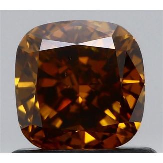 0.81 Carat Cushion Modified Fancy Deep Brown SI2 - GD VG GIA Natural Diamond