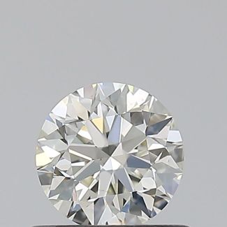 0.53 Carat Round H VS1 EX IGI Natural Diamond