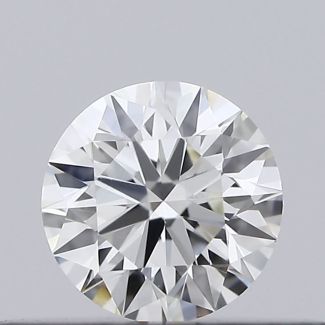 0.21 Carat Round H VVS2 EX GIA Natural Diamond