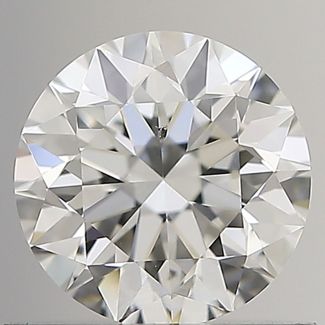 0.70 Carat Round H SI1 VG EX GIA Natural Diamond