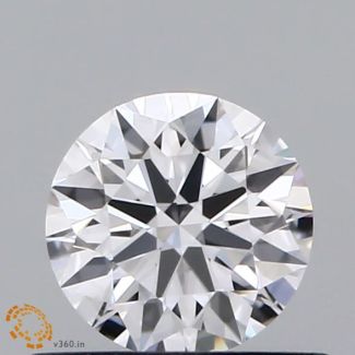 0.55 Carat Round D VVS1 EX GIA Natural Diamond