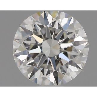 0.51 Carat Round H VVS2 EX GIA Natural Diamond