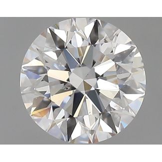 0.6 Carat Round F SI2 EX GIA Natural Diamond