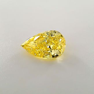 1.4 Carat Pear Fancy Yellow VS2 - VG GD GIA Natural Diamond