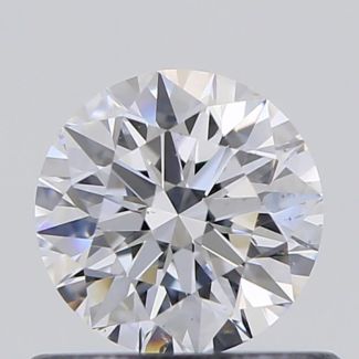 0.53 Carat Round D SI1 EX GIA Natural Diamond