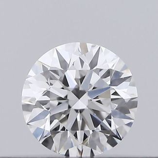 0.18 Carat Round D VVS1 EX VG GIA Natural Diamond