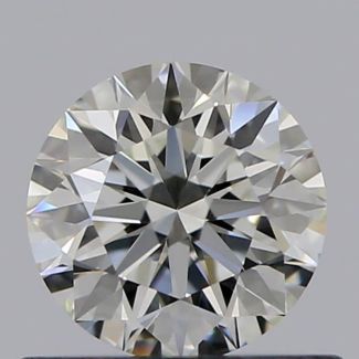 0.52 Carat Round I VVS2 EX GIA Natural Diamond