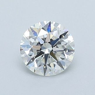 0.54 Carat Round H VS1 EX GIA Natural Diamond