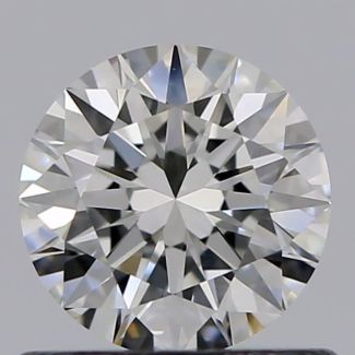 0.60 Carat Round F VVS2 EX GIA Natural Diamond