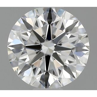 0.54 Carat Round H VVS2 EX GIA Natural Diamond