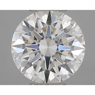 0.50 Carat Round H SI1 EX GIA Natural Diamond