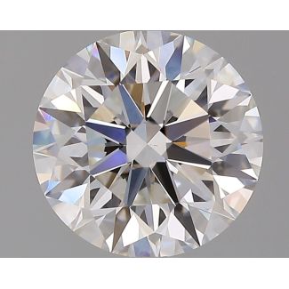 1.61 Carat Round F VVS2 EX GIA Natural Diamond