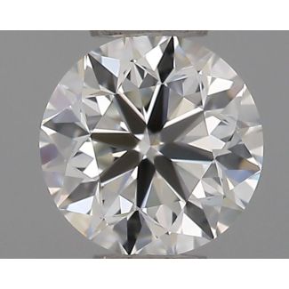 0.51 Carat Round H VVS1 GD EX GIA Natural Diamond