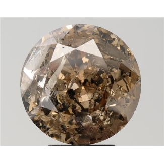 5.14 Carat Round Brown I3 VG NONE Natural Diamond