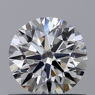 0.6 Carat Round F VVS2 EX GIA Natural Diamond