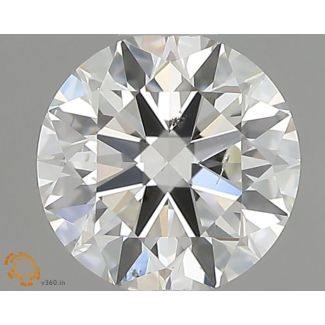 0.5 Carat Round H SI1 EX GIA Natural Diamond