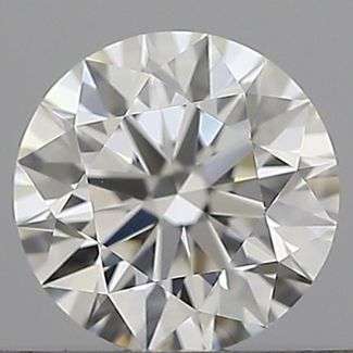 0.5 Carat Round H VVS2 EX IGI Natural Diamond