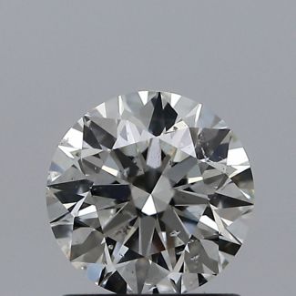 0.91 Carat Round H SI2 EX GIA Natural Diamond