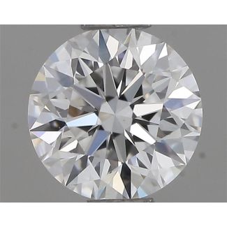 0.58 Carat Round E VVS2 EX GIA Natural Diamond