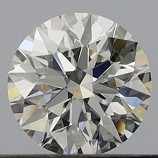 0.41 Carat Round E VVS2 EX GIA Natural Diamond