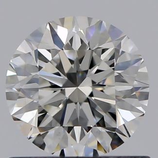 0.70 Carat Round H VVS2 VG EX GIA Natural Diamond