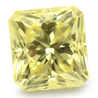 0.76 Carat Radiant Fancy Yellow I2 - GD GIA Natural Diamond