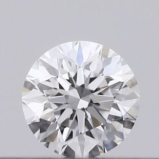 0.18 Carat Round D VVS2 EX VG GIA Natural Diamond