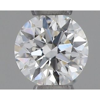 0.19 Carat Round H VVS2 EX GIA Natural Diamond