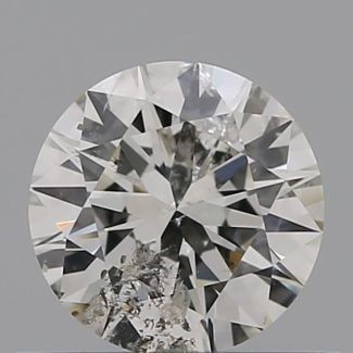 0.43 Carat Round H I2 VG EX GIA Natural Diamond