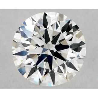 0.44 Carat Round H VVS2 EX GIA Natural Diamond