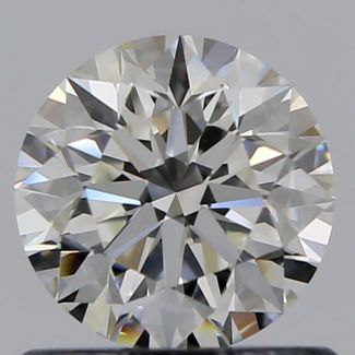 0.70 Carat Round H VVS1 EX GIA Natural Diamond