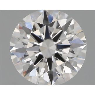 0.58 Carat Round F VVS1 EX GIA Natural Diamond